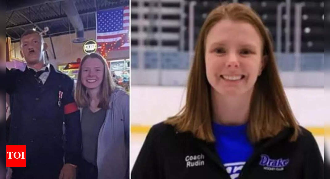 Drake hockey coach Jessie Rudin removed after Hitler Halloween photo sparks outrage over Nazi costume