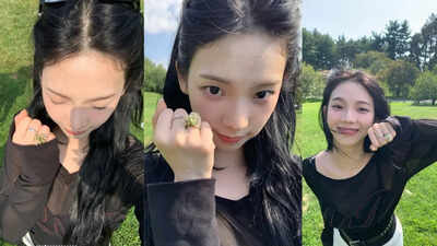 Karina of 'aespa' makes a case for the romantic floral ring trend