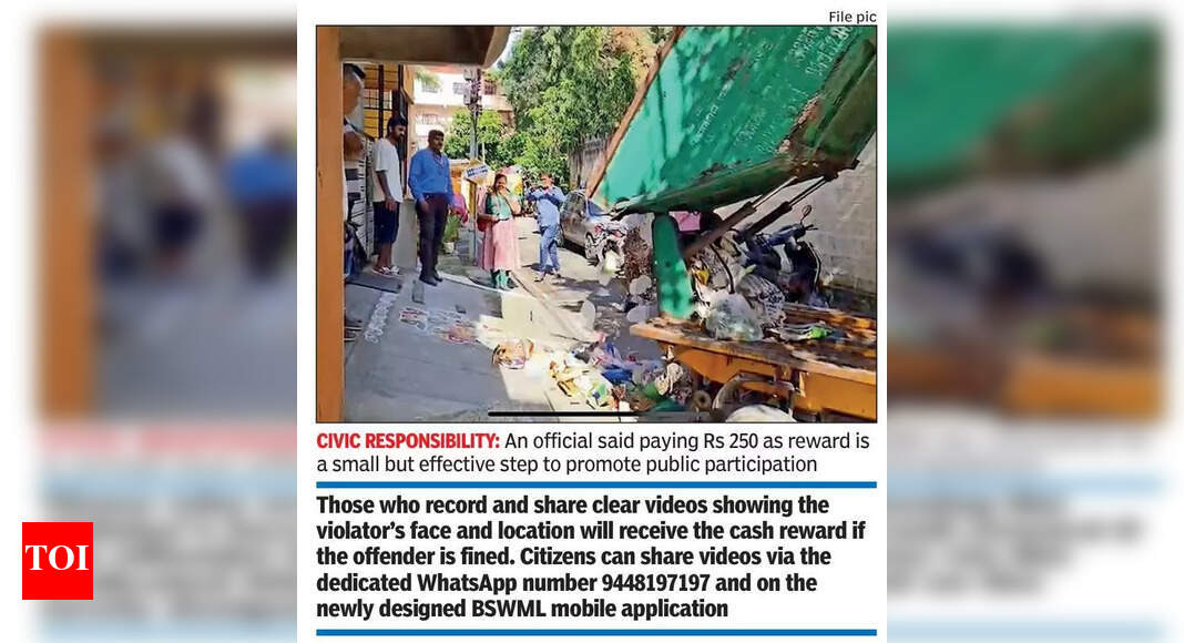 Report litterbugs to Bengaluru Solid Waste Management Ltd, earn reward of Rs 250