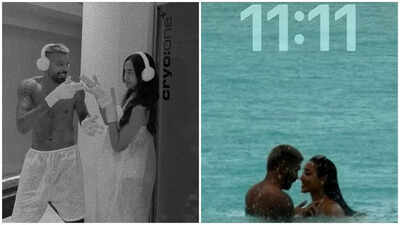 Hardik Pandya shares happy moments with his new girlfriend Mahieka Sharma and son Agastya Pandya