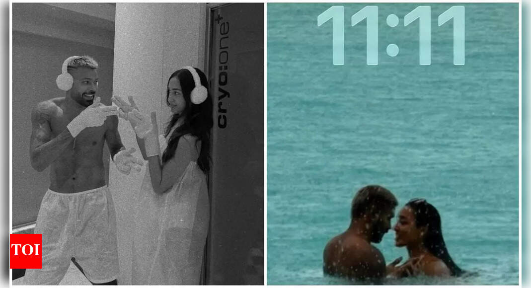 Hardik Pandya shares happy moments with his new girlfriend Mahieka Sharma and son Agastya Pandya