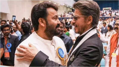 Shah Rukh Khan says, ‘Still need to catch up’ with Mohanlal; Wins hearts with his warm reply
