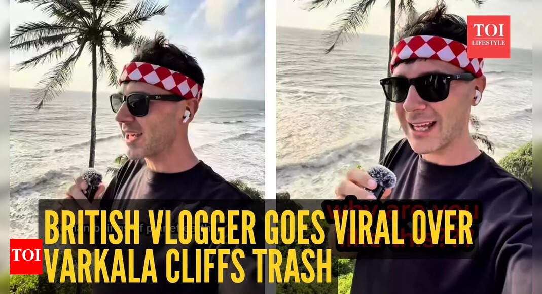 British vlogger goes viral over Varkala cliffs trash: “Completely ruined by…”