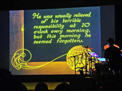 Century-old silent movie with augmented drums wows city