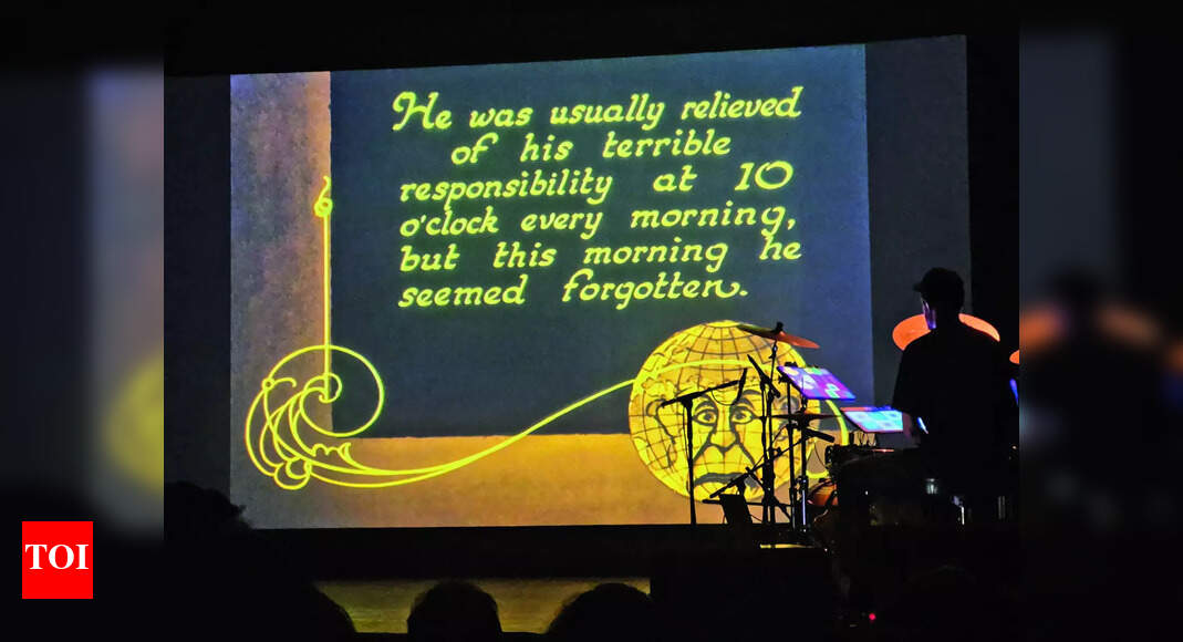 Century-old silent movie with augmented drums wows city