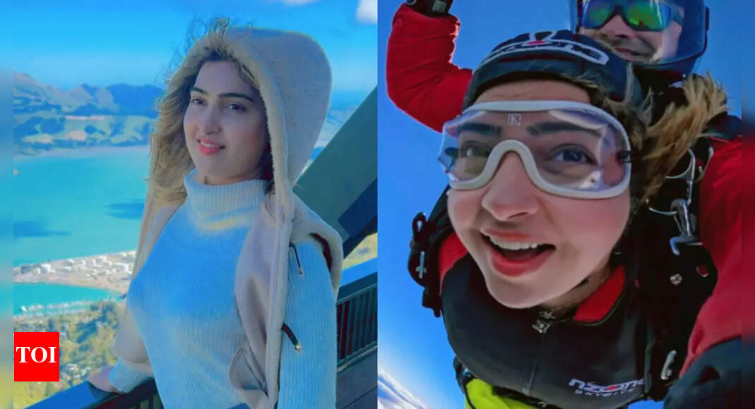 Bigg Boss fame Sana Raees Khan skydives her way to peace in New Zealand; says ‘I balance my work with my time for adventure’