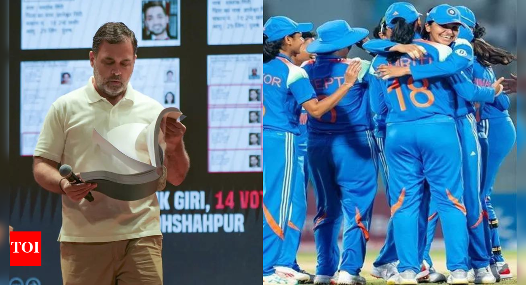 Evening news wrap: Rahul accuses EC, BJP of vote fraud in 'H-files'; PM Modi felicitates Indian women's team & more
