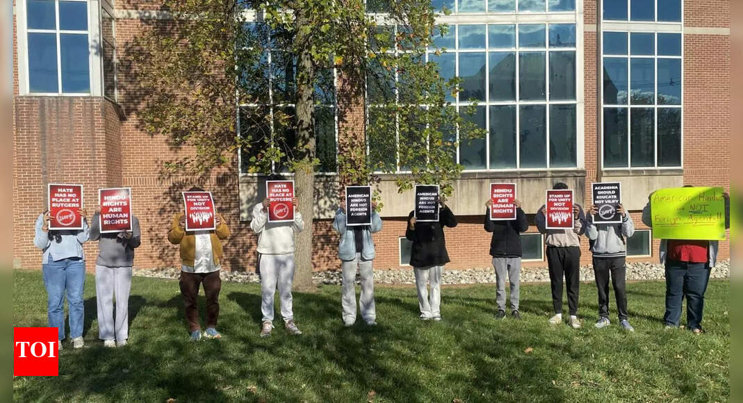 ‘American Hindus are not foreign agents’: Students protest at New Jersey university over anti-Hindu lecture