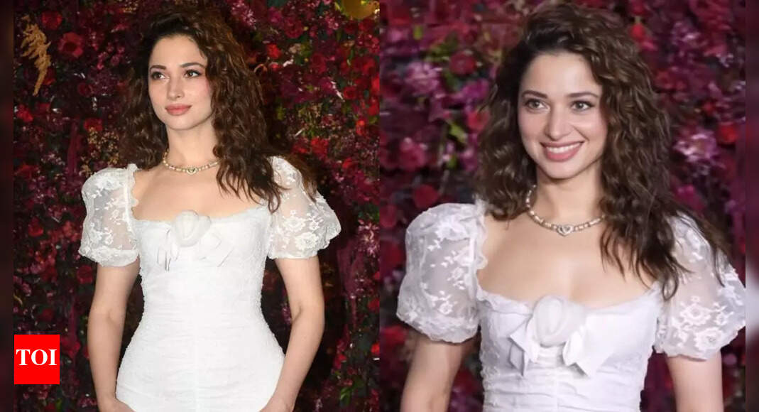 Tamannaah Bhatia's heart necklace and white lace dress have fans falling in love