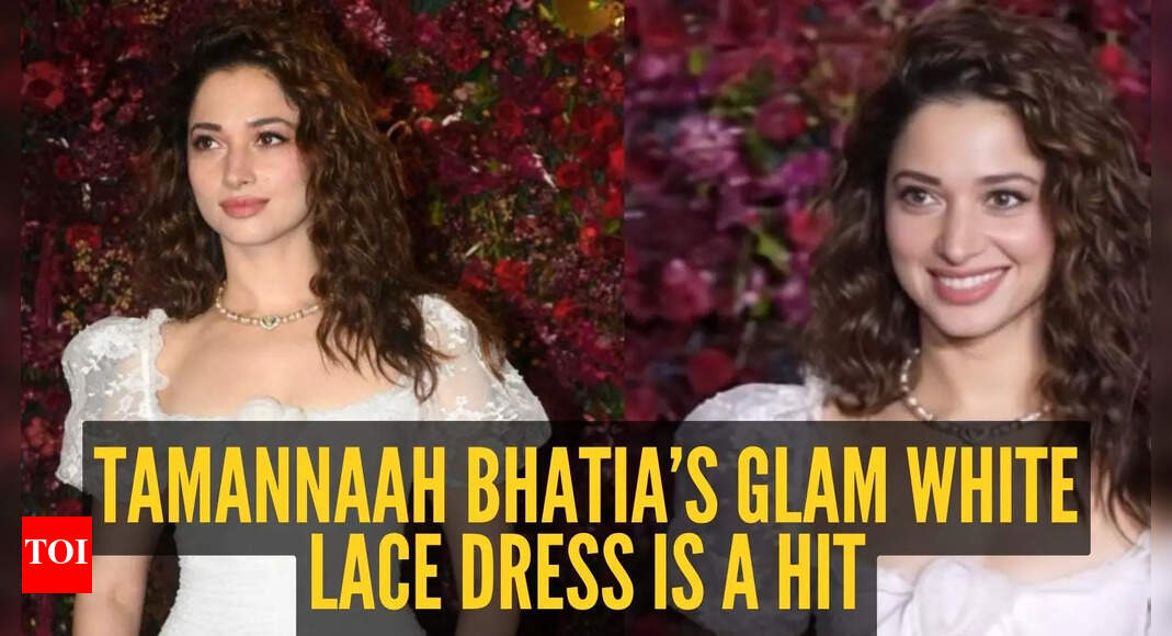 Tamannaah Bhatia’s heart necklace and white lace dress have fans falling in love | – The Times of India