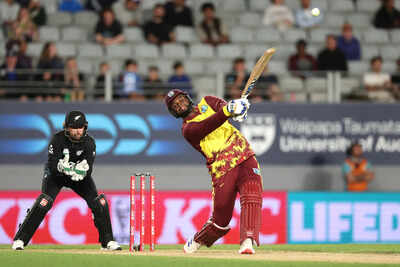 2nd T20I: West Indies smash multiple records, yet lose against New Zealand