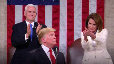 Nancy Pelosi announces retirement: The moment when she clapped at Trump after his call for 'unity' in Congress