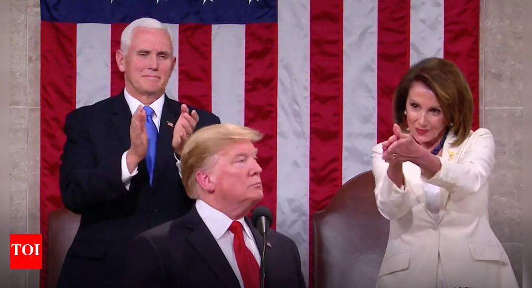 Nancy Pelosi announces retirement: The moment when she clapped at Trump after his call for 'unity' in Congress