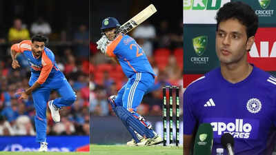 Axar Patel 'blames' Shivam Dube for hitting monster six against Australia in 4th T20I - watch