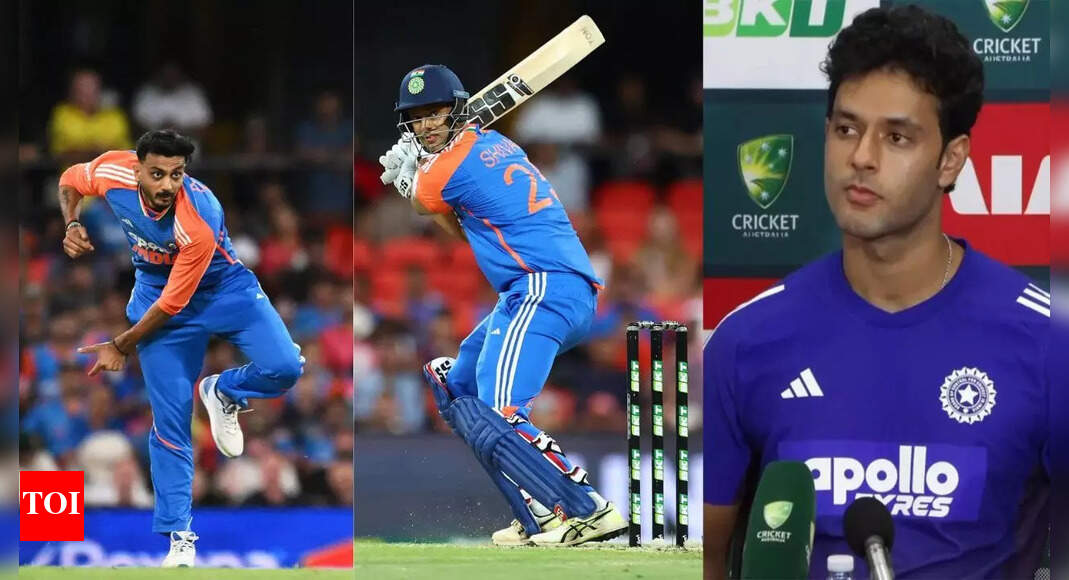 Axar Patel 'blames' Shivam Dube for hitting monster six against AUS - watch