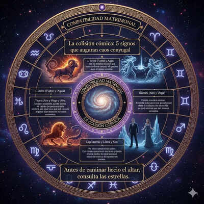Los 5 signos del zodiaco con los que NUNCA deberías casarte