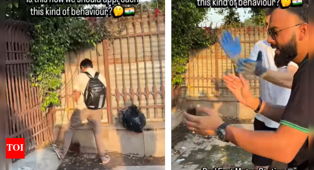Watch: Man urinates outside Delhi's Red Fort metro; runs as foreign influencer shames him