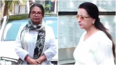  Shabana Azmi, Poonam Dhillon and other attend last rites - watch video