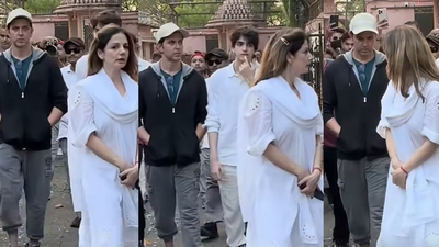 Hrithik Roshan stands by ex-wife Sussanne Khan's side as she gets emotional after her mum Zarine Khan's funeral