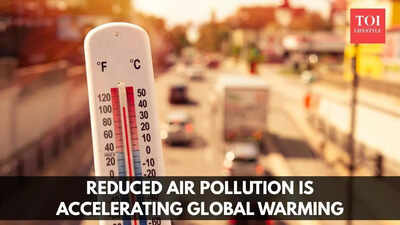 Reduced air pollution is accelerating global warming, claims study