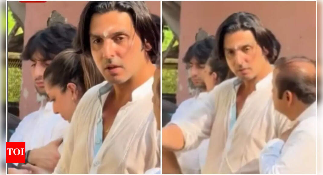Zarine Khan funeral: Zayed Khan fights back tears as he performs mother’s last rites