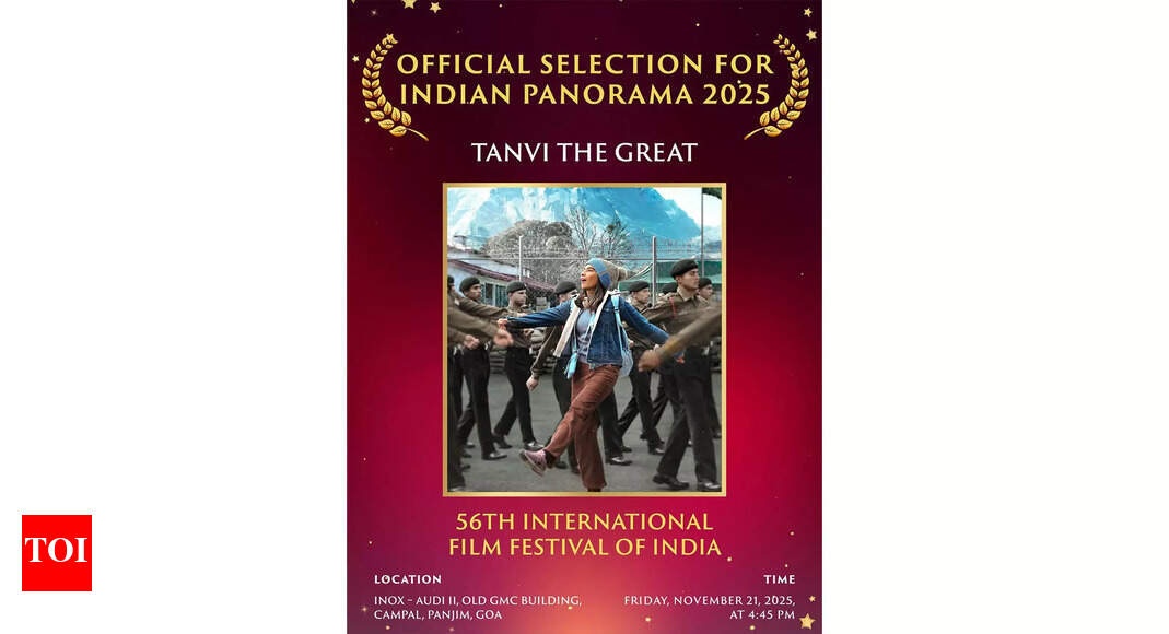 Anupam Kher’s 'Tanvi The Great' selected for IFFI 2025; Film to be screened in Indian Panorama section