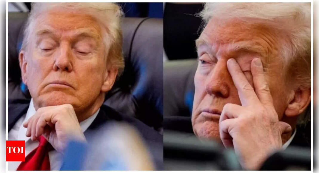<div>'Dozy don is back': Photos of President Trump closing eyes in Oval Office spark buzz; internet mocks</div>