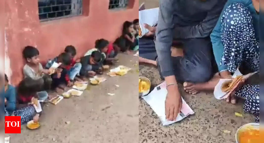 'To save time, effort in cleaning plates': Video of students eating food off scrap paper goes viral