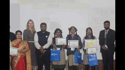 Andhra Pradesh govt school students clinched awards at national science expo