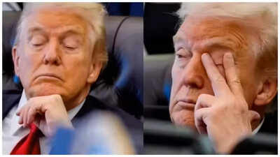 "Dozy don está de vuelta": Las fotos del presidente Trump cerrando los ojos en la Oficina Oval provocan revuelo; se burla de Internet