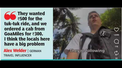 German tourists take app-based taxi in Goa, local cabbies hound