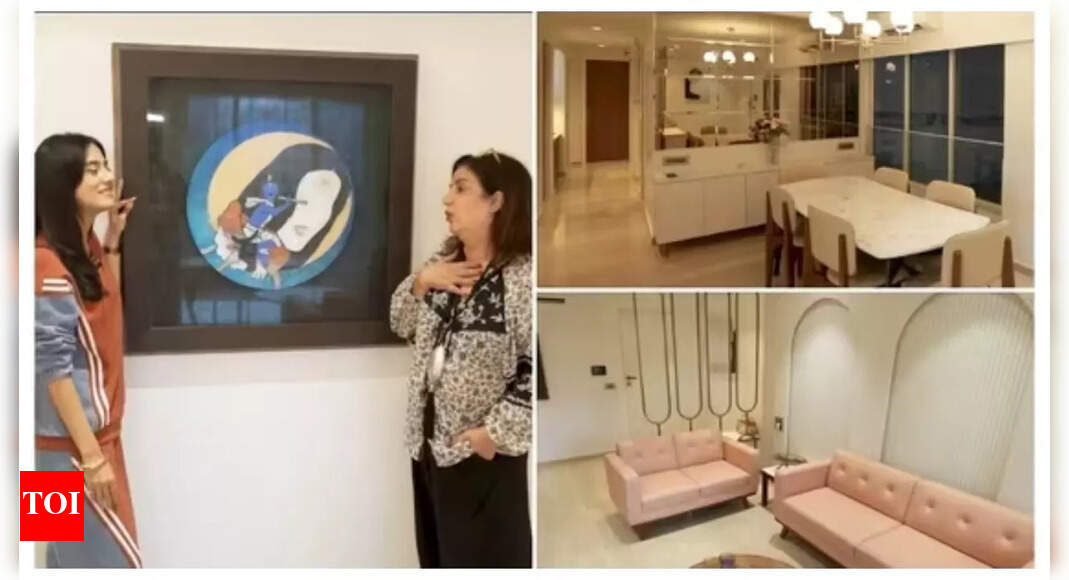 <div>Inside Amrita Rao's Mumbai home, which has a real MF Husain art</div>