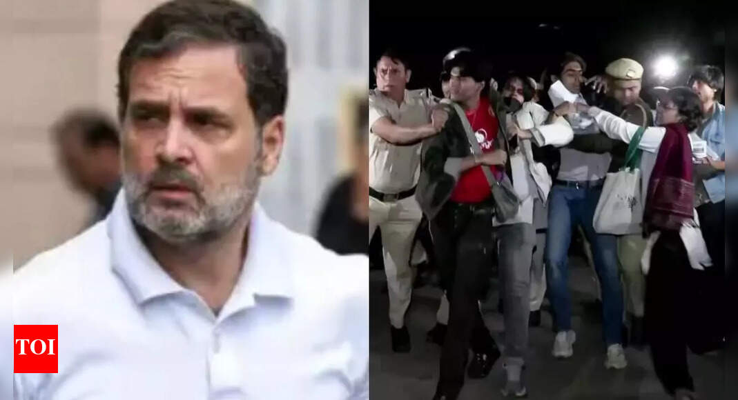 <div>'Treated like criminals': Rahul Gandhi slams government for detaining protesters in Delhi, says citizens have right to clean air</div>