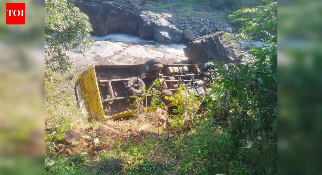 Two students killed, over 30 injured as school bus falls 150ft into ...