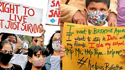 ‘Help us breathe’: Parents, kids, activists detained during India Gate clean-air protest in Delhi