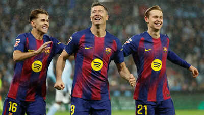 Robert Lewandowski hat-trick helps Barcelona punish Real Madrid slip