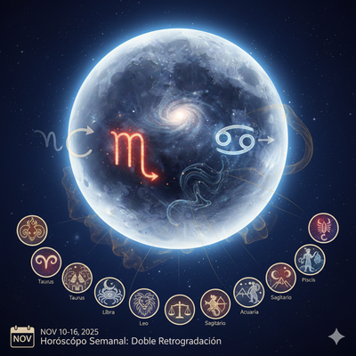 Horóscopo Semanal del 10 al 16 de Noviembre de 2025“Doble retrogradación: Mercurio y Júpiter nos invitan a frenar y reflexionar”