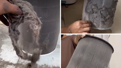 Air purifiers choking too: Delhiites share dust-clogged filters showing how toxic the air is - watch