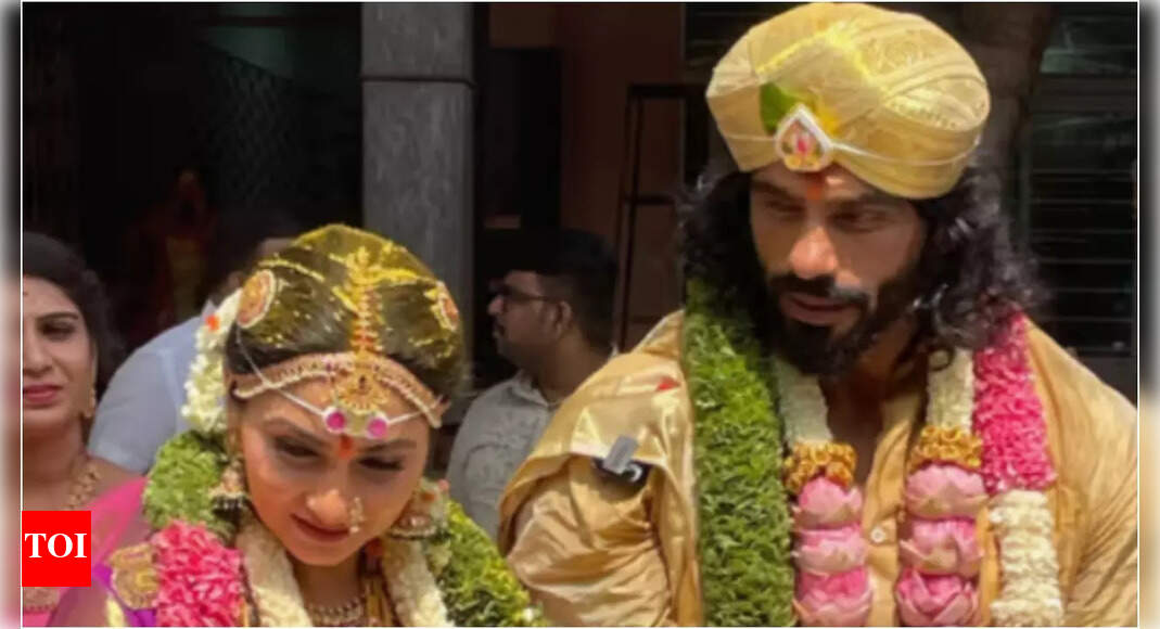 From workout partners to life partners: Amruthavarshini actress Rajini Gowda ties the knot with fitness trainer Arun Gowda in Bengaluru