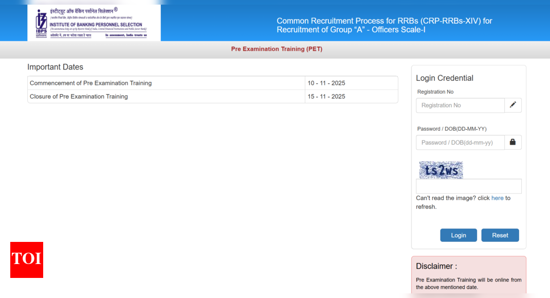 IBPS RRB PET 2025 link activated: Check details here