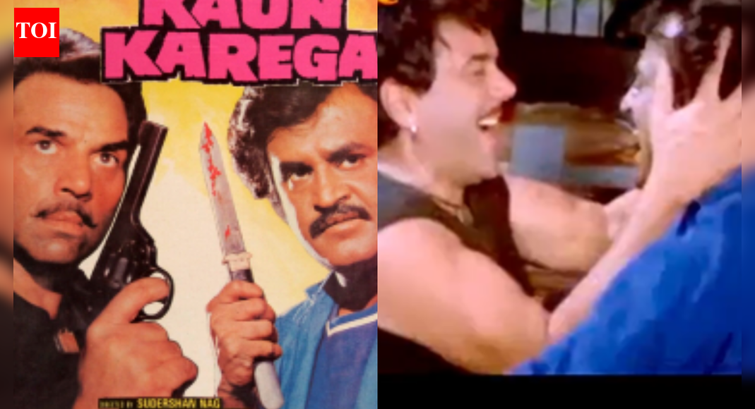 When Dharmendra shared a hilarious throwback clip with Rajinikanth from their 1984 film 'Insaaf Kaun Karega'
