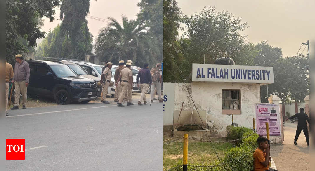 800 cops conduct search ops around Faridabad's Al-Falah University; police suspect lab used for making RDX