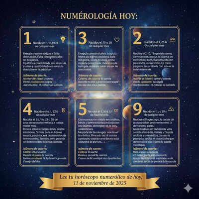 Predicciones de Numerología para hoy, 11 de noviembre: lee tu pronóstico personalizado para los números del 1 al 9