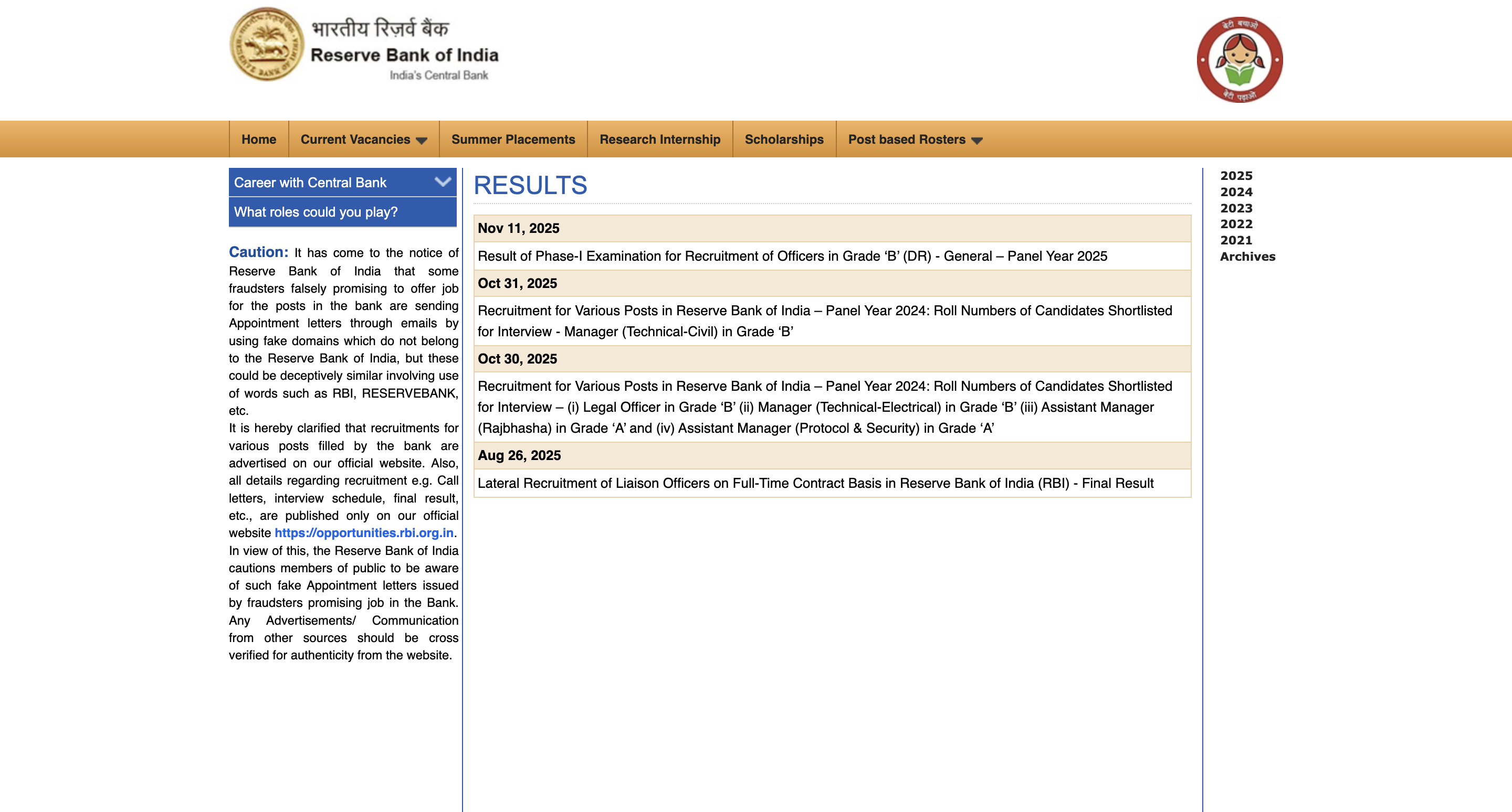 RBI Grade B result 2025 released at rbi.org.in: Check direct link to download Phase 1 PDF here – The Times of India