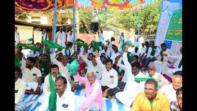 Protest enters Day 2, Farmers demand fair price to cane growers in Haveri