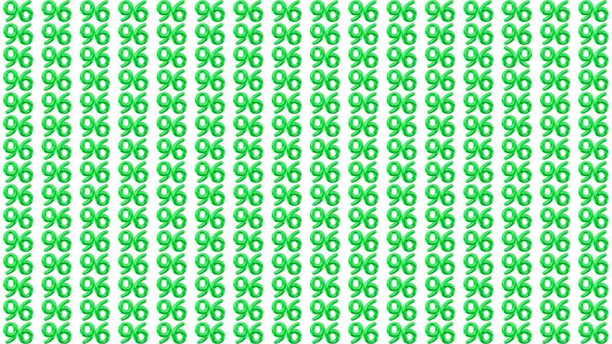 Optical illusion: Can you spot the inverted 96 in just 8 seconds?