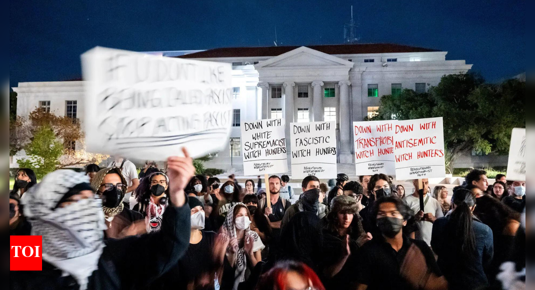‘Fascists out of Berkeley’: Protests break out at UC campus; Charlie Kirk’s TPUSA event affected