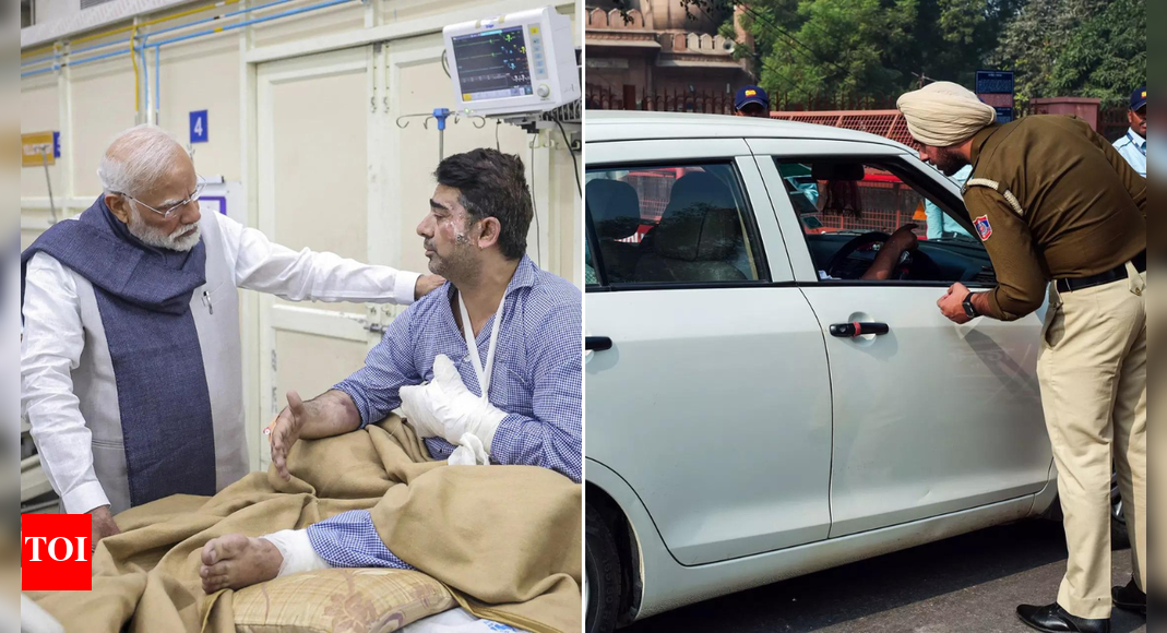 Evening news wrap: PM Modi meets Delhi blast victims; Police launch hunt for second car linked to terror suspects & more