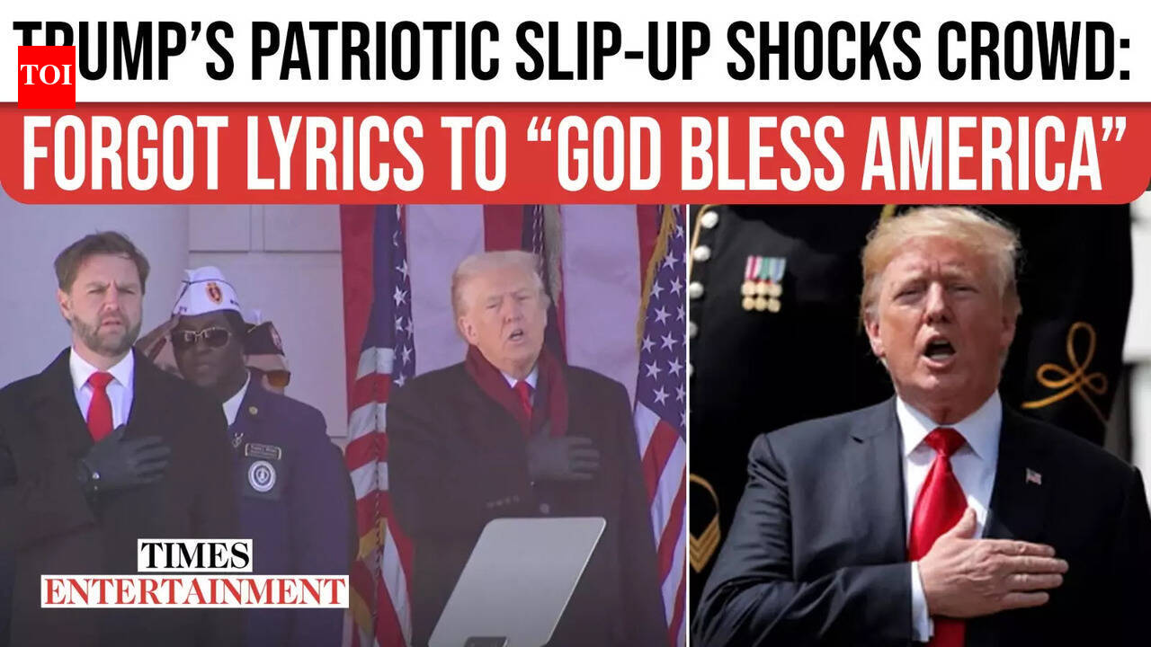 ‘God Bless... Uh?’ Trump Appears Lost During Patriotic Song at ...
