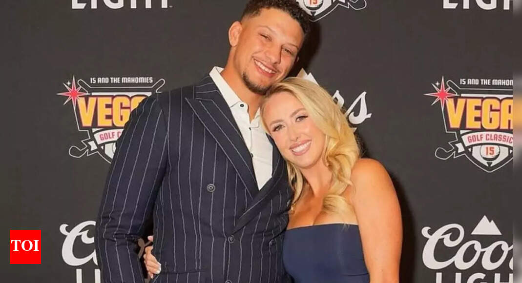 Brittany Mahomes flaunts toned figure in sleek tank top during Patrick Mahomes’ billion-dollar fitness brand collab